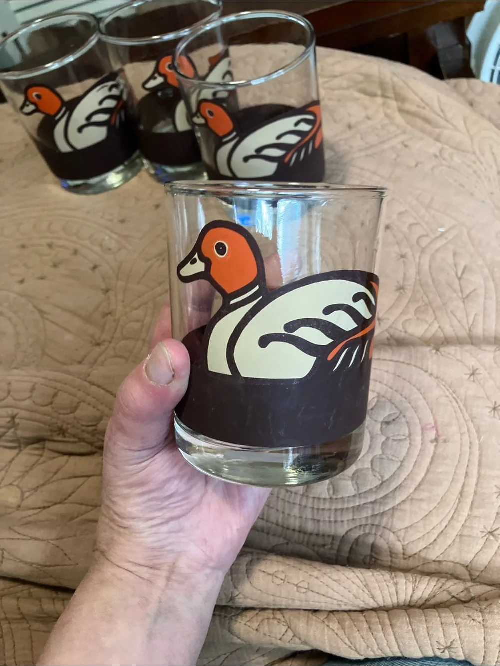 Set of Georges Briard “Decoy Gallery” Mallard Greenwinged Duck Whiskey Glasses